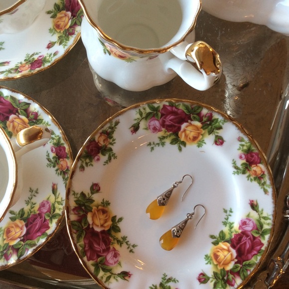 RETIRED LISTING Amber Citrine Faceted Droplet - Picture 7 of 8